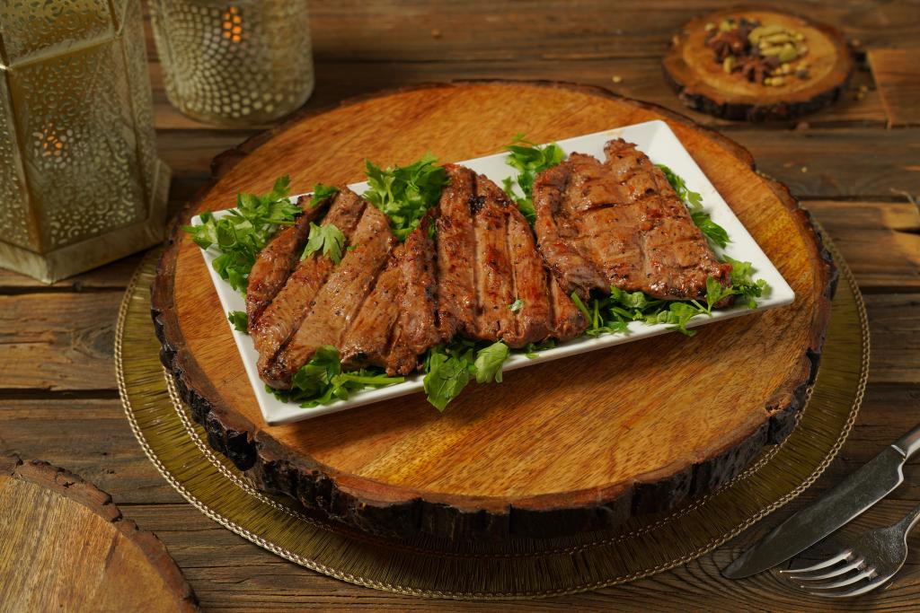 grilled lamb slices