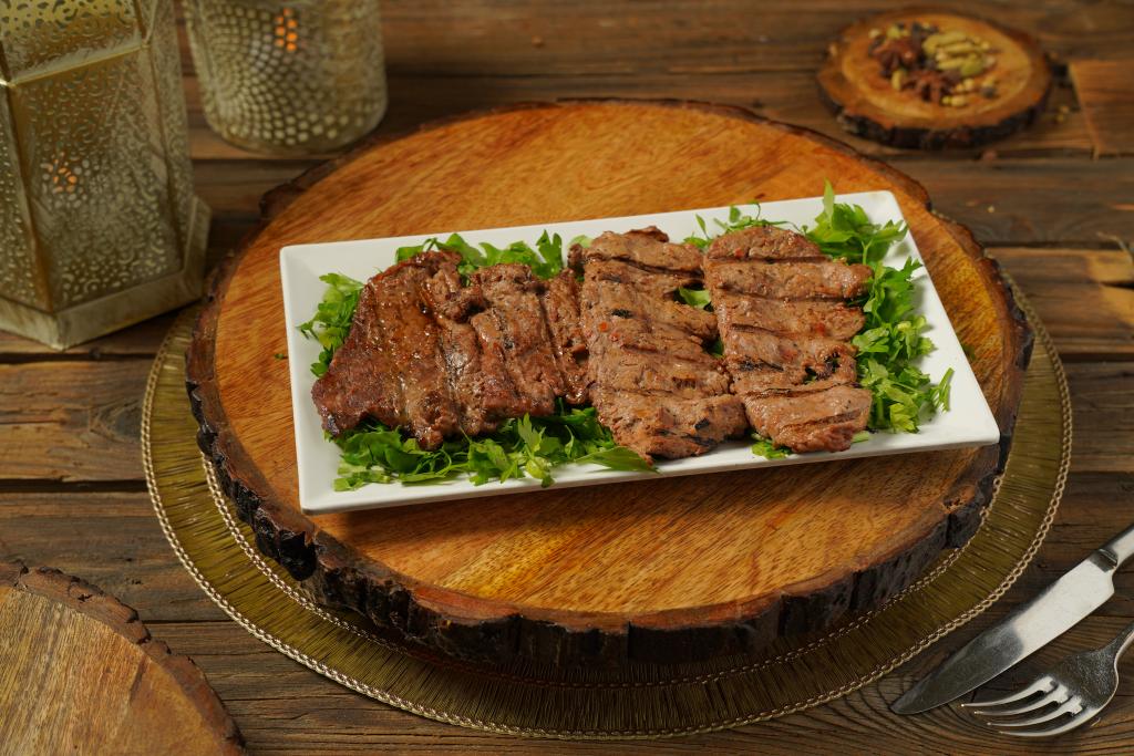 grilled beef slices