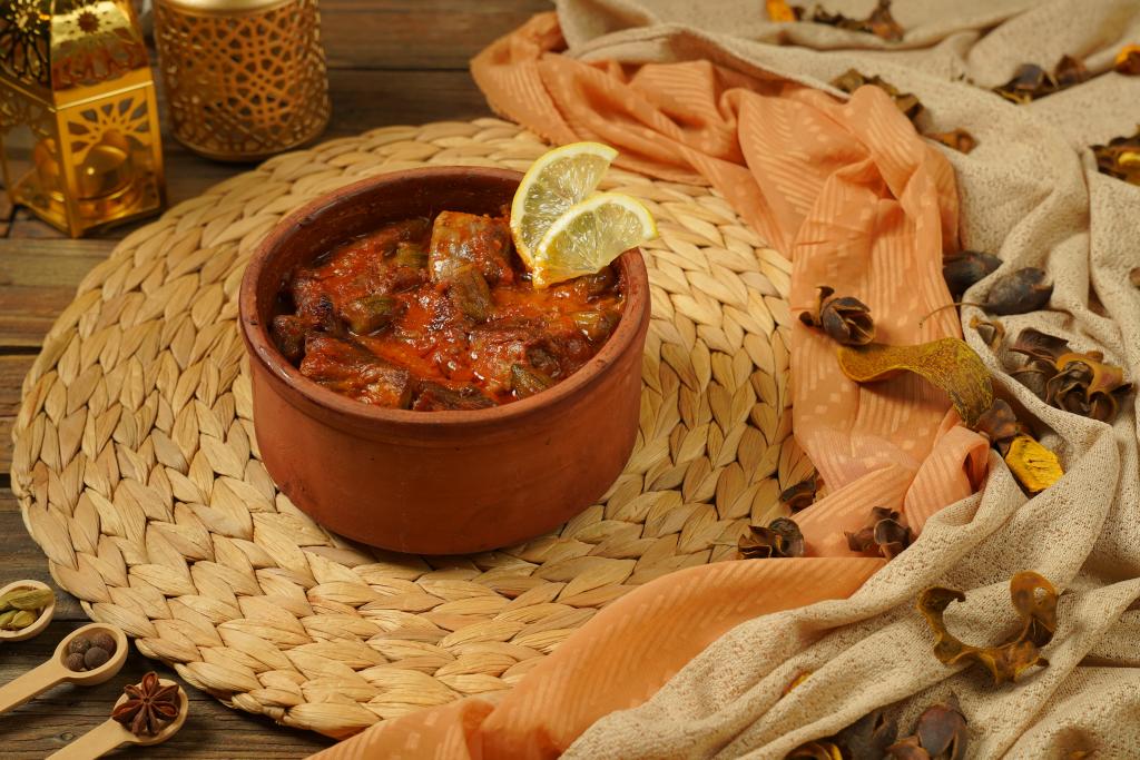 okra with meat